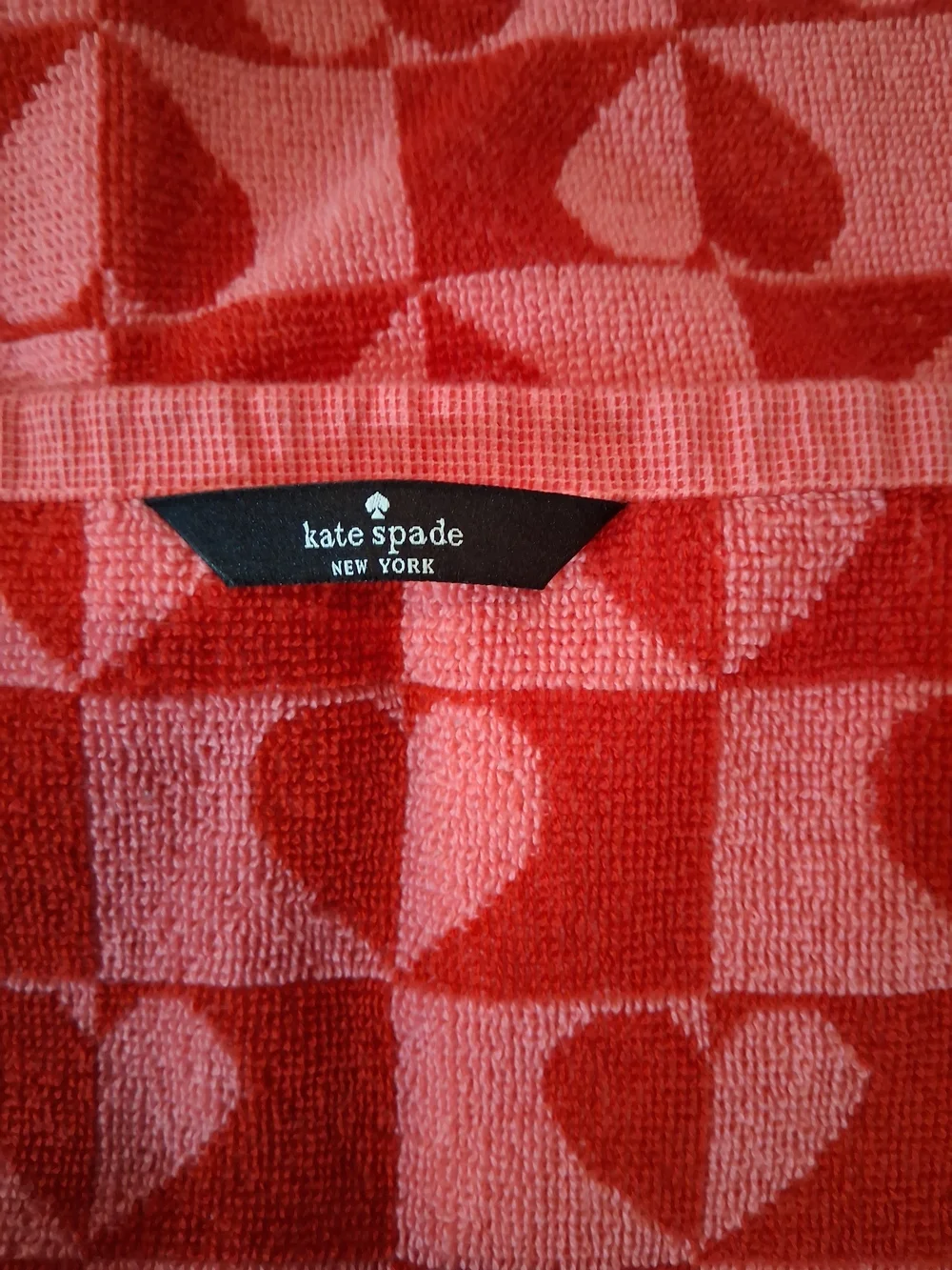 Kate Spade New York Checkered Heart Cotton Hand Towel